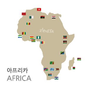 아프리카 국기 와펜 [2사이즈]